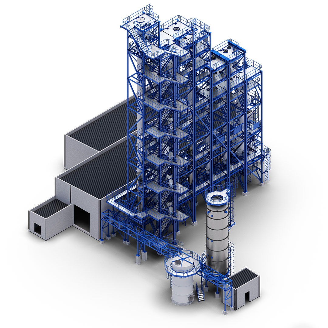 Methanol purification plant (3-D rendering)