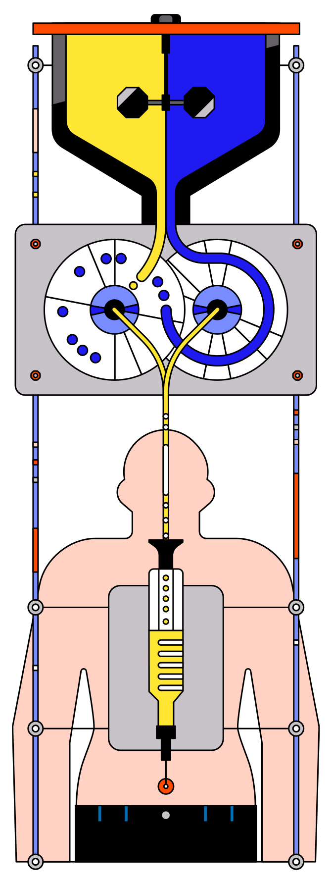 Yeast cells in large-scale fermentation tanks 