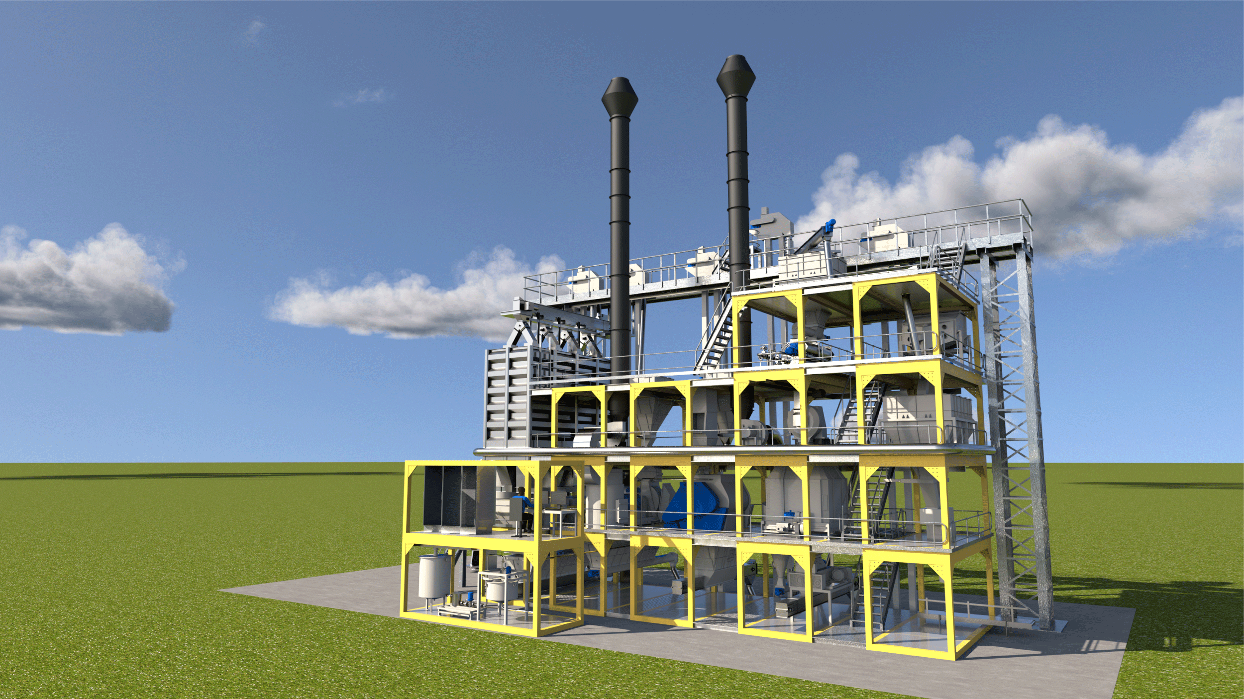 Modular racking inplant