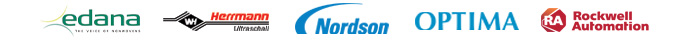 pic_website-partner-banner-customer-day-2024_nonwoven-and-textile, © Logos courtesy under the copyright of Edana, Herrmann Ultraschall, Nordson, Optima, Rockwell Automation pic_website-partner-banner-customer-day-2024_nonwoven-and-textile