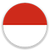 Round Indonesian flag