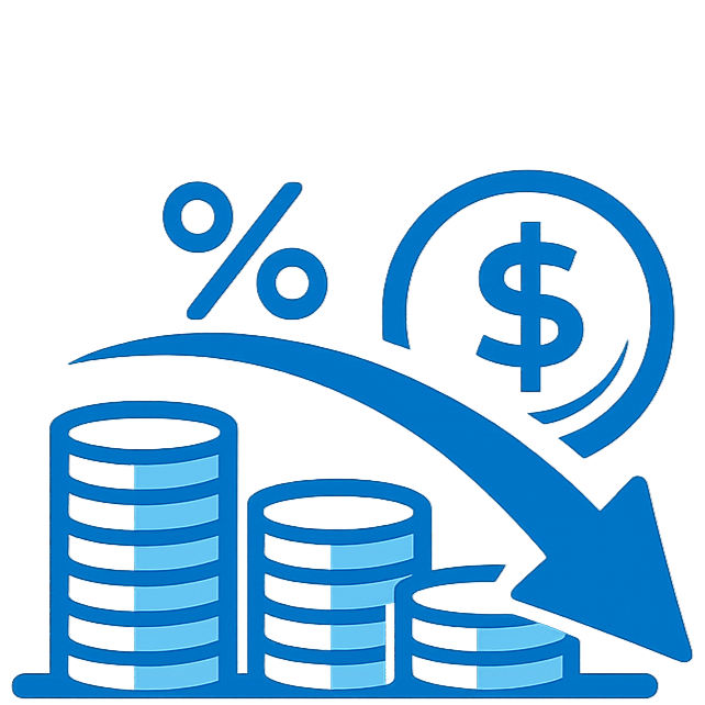 Cost reduction icon Pulp and Paper home
