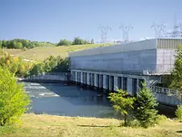 View of the hydropower station E.B. Campbell, Canada