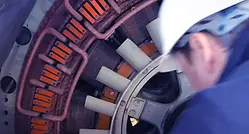 Repairs on the power station Callahuanca in Peru