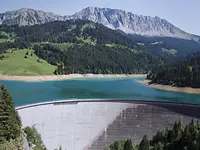 Dam of the Hongin-Léman pump storage power plant in Switzerland