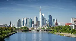 Panorama of a city in Germany