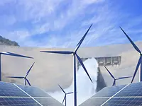 Hybrid solution - wind energy, solar energy and power storage