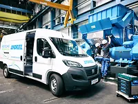 ANDRITZ Recycling Service technician working on a shredder