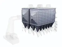 ESP Electrostatic Precipitator 3D white-computer generated image