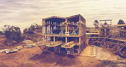 View of part of a plant for mining iron ore