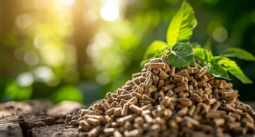 Pellets with Green Background