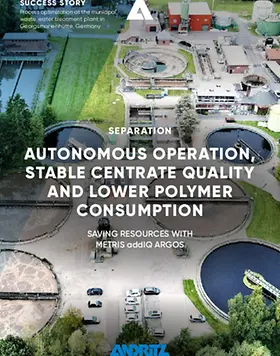 Saving resources with ARGOS for decanter centrifuges