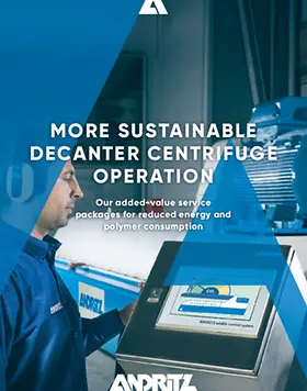More sustainable decanter centrifuge operation